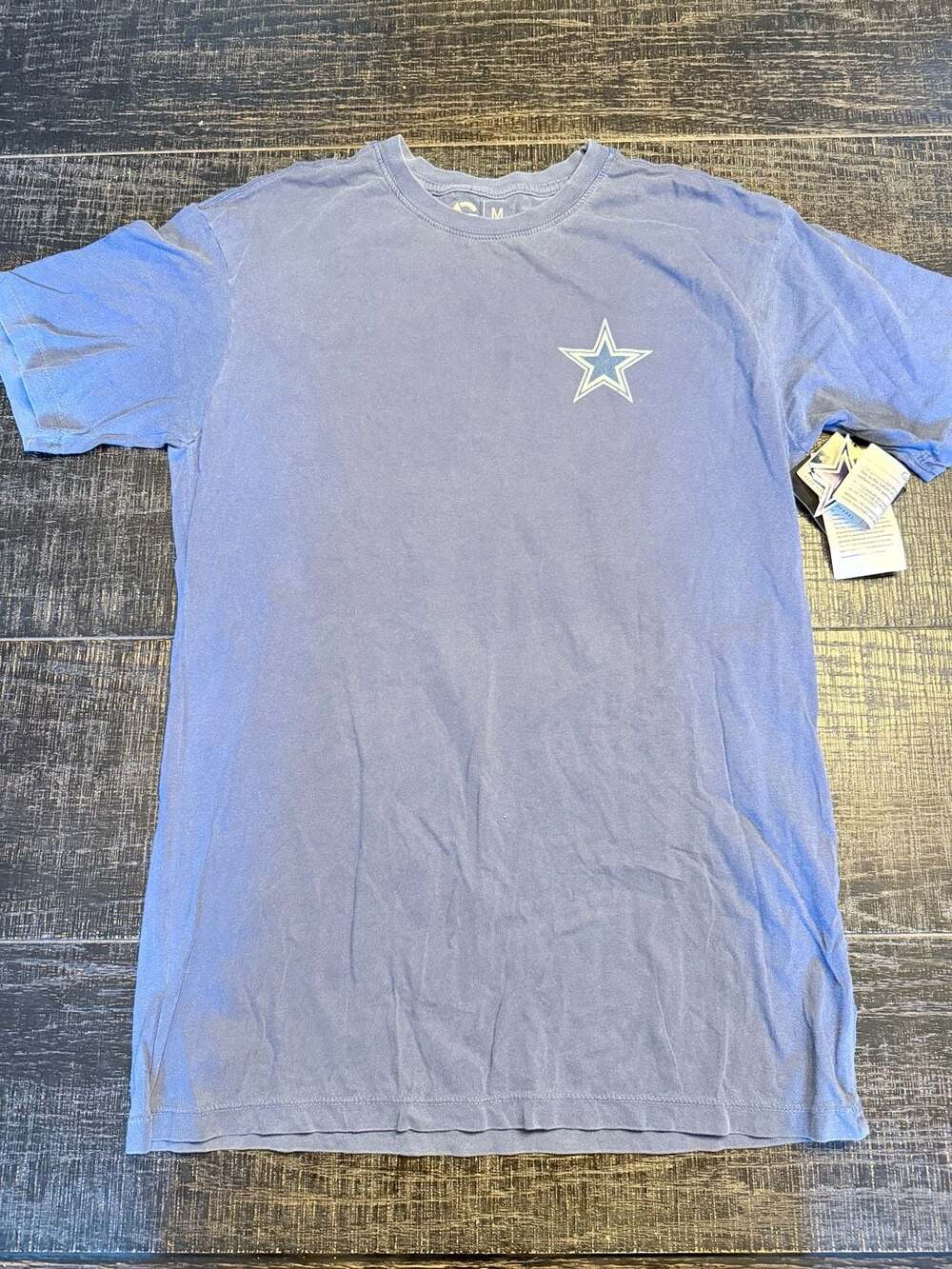 Alta Gracia Dallas Cowboys Aztec Star Pigment Dyed Blue T-Shirt Medium